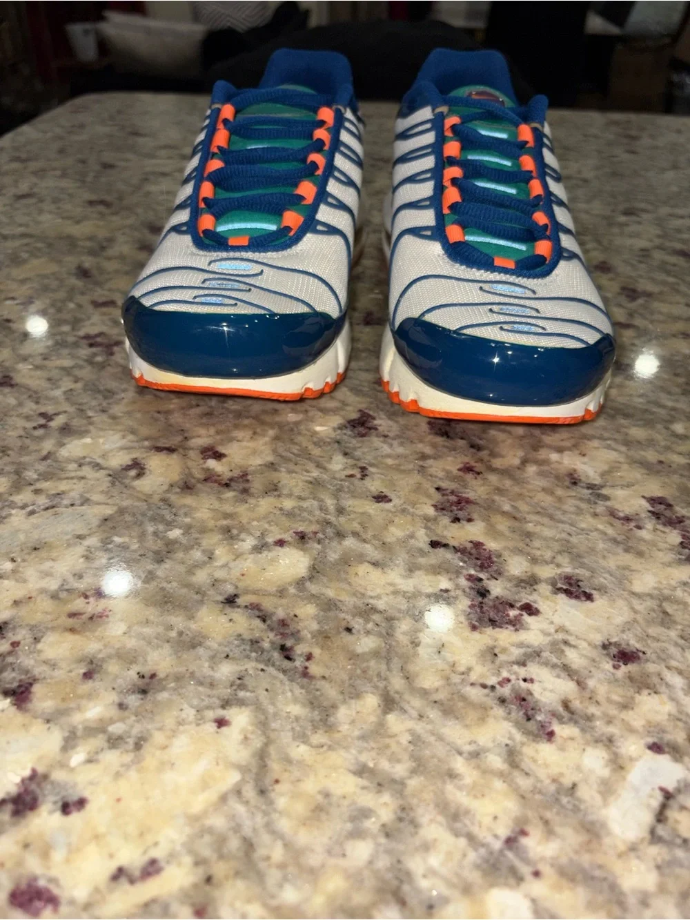 Nike Air Tuned 1 (TN) Kids Boys Size 7Y White/Blue/Green Sneakers